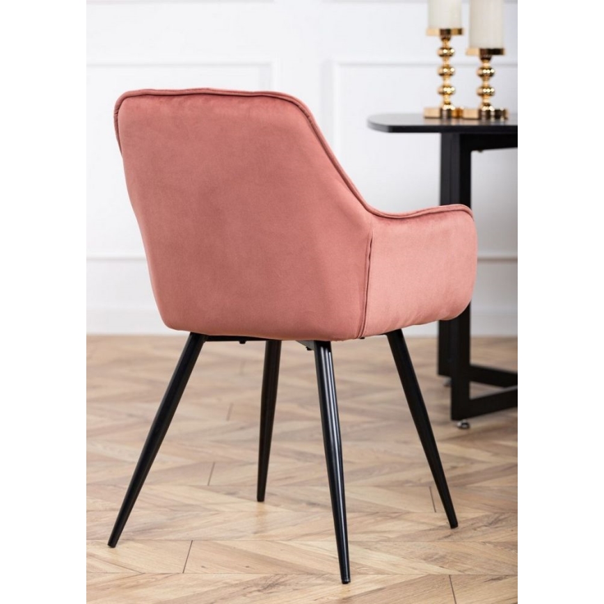 KOMPLEKTS 2x Ēdamistabas krēsls HANA rozā