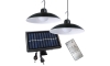 KOMPLEKTS 2x LED Aptumšojama saules enerģijas piekarama lampa ar krēslas sensoru LED/6W/3,7V 2000 mAh IP44 + tālvadības pults