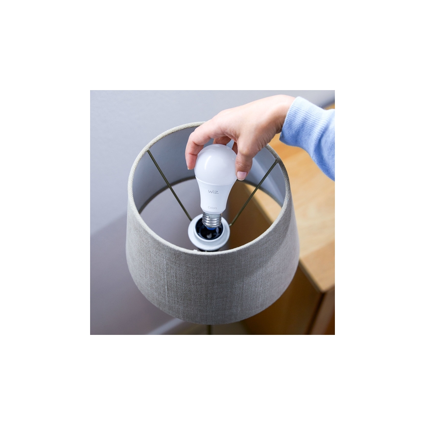 KOMPLEKTS 2x LED Aptumšojama spuldze A60 E27/8W/230V 2700-6500K CRI 90 Wi-Fi - WiZ