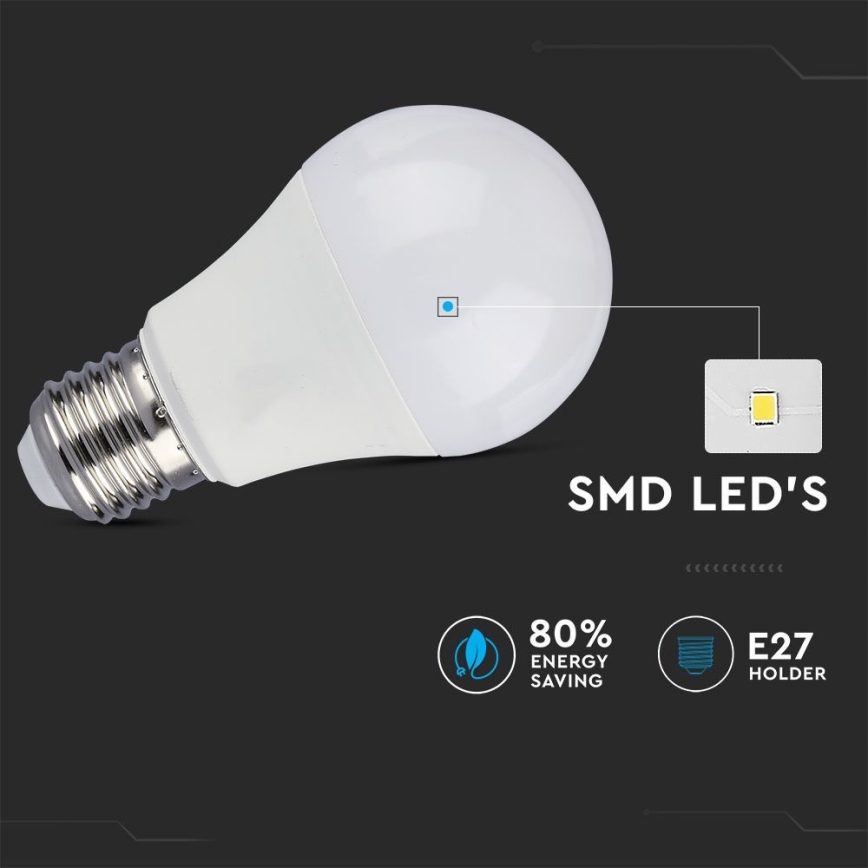 KOMPLEKTS 2x LED Aptumšojama spuldze A60 E27/9W/230V 4000K