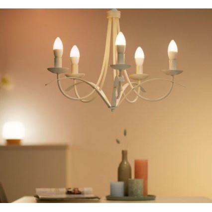 KOMPLEKTS 2x LED Aptumšojama spuldze C37 E14/4,9W/230V 2700-6500K CRI 90 Wi-Fi - WiZ