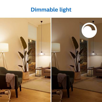 KOMPLEKTS 2x LED Aptumšojama spuldze Philips A60 E27/8W/230V Wi-Fi