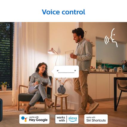 KOMPLEKTS 2x LED Aptumšojama spuldze Philips A60 E27/8W/230V Wi-Fi