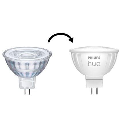 KOMPLEKTS 2x LED Aptumšojama spuldze Philips Hue White Ambiance GU5,3/MR16/5,1W/12V 2200-6500K