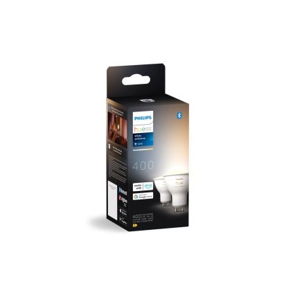 KOMPLEKTS 2x LED Aptumšojama spuldze Philips Hue WHITE AMBIANCE GU10/4,2W/230V 2200-6500K