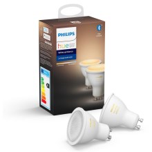 KOMPLEKTS 2x LED Aptumšojama spuldze Philips Hue WHITE AMBIANCE GU10/5W/230V 2200-6500K