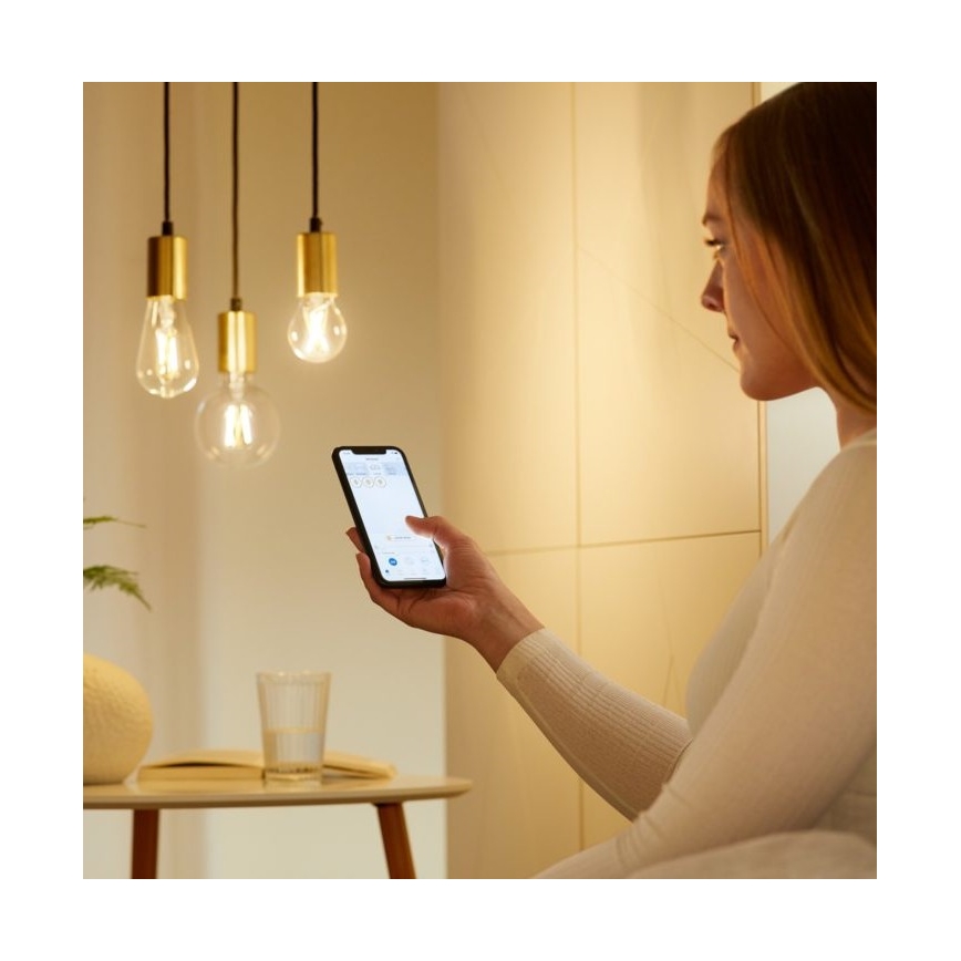 KOMPLEKTS 2x LED Aptumšojama spuldze VINTAGE FILAMENT A60 E27/6,7W/230V 2700-6500K CRI 90 Wi-Fi - WiZ