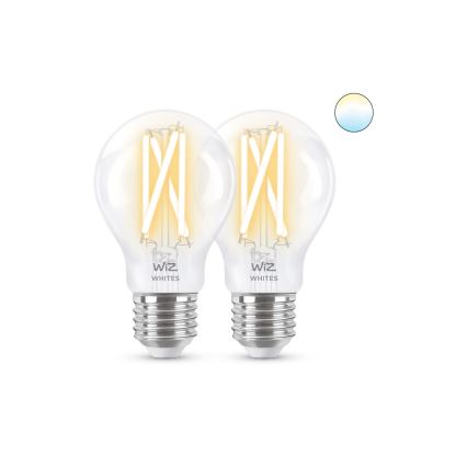 KOMPLEKTS 2x LED Aptumšojama spuldze VINTAGE FILAMENT A60 E27/6,7W/230V 2700-6500K CRI 90 Wi-Fi - WiZ