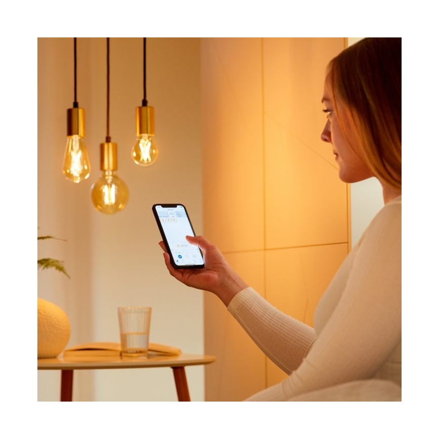 KOMPLEKTS 2x LED Aptumšojama spuldze VINTAGE FILAMENT ST64 E27/6,7W/230V 2000-5000K Wi-Fi - WiZ