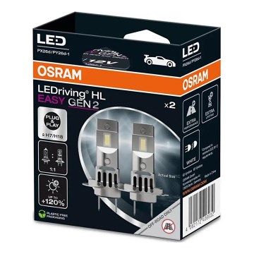 KOMPLEKTS 2x LED Auto spuldzes EASY GEN H7 PX26d/16W/12V 6500K - Osram