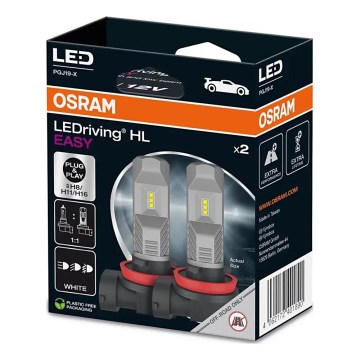 KOMPLEKTS 2x LED Auto spuldzes H8/H11/H16 PGJ19-X/8,2W/12V 6000K - Osram