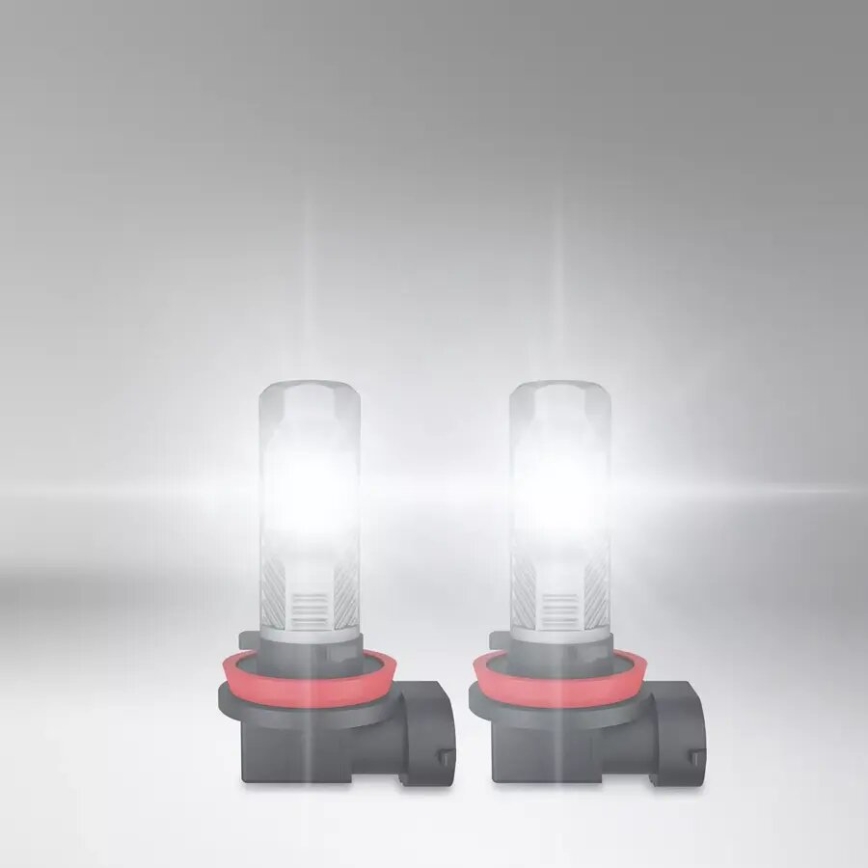 KOMPLEKTS 2x LED Auto spuldzes H8/H11/H16 PGJ19-X/8,2W/12V 6000K - Osram