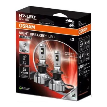 KOMPLEKTS 2x LED Auto spuldzes NIGHT BREAKER H7 PX26d/16W/12V 6000K - Osram