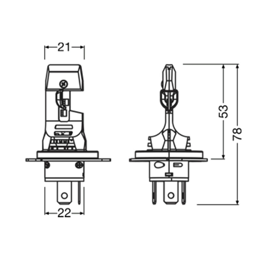 Komplekts 2x LED auto spuldzes NIGHT BREAKER SPEED H4 P43T/14W/12V 6000K - Osram
