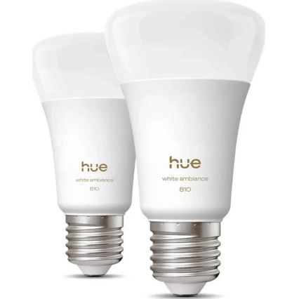 Komplekts: 2x LED dimmējamās spuldzes Philips Hue WHITE E27/7W/230V 2700K