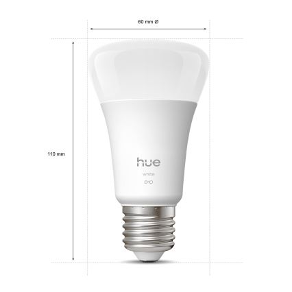 Komplekts: 2x LED dimmējamās spuldzes Philips Hue WHITE E27/7W/230V 2700K