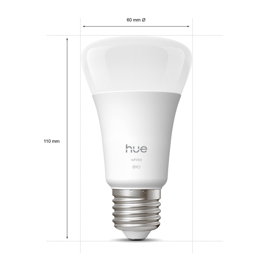 Komplekts: 2x LED dimmējamās spuldzes Philips Hue WHITE E27/7W/230V 2700K