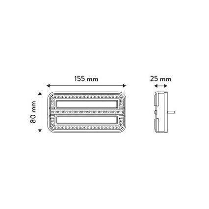 KOMPLEKTS 2x LED Piekabes lampa ar dinamisku pagrieziena rādītāju LED/12-24V IP65