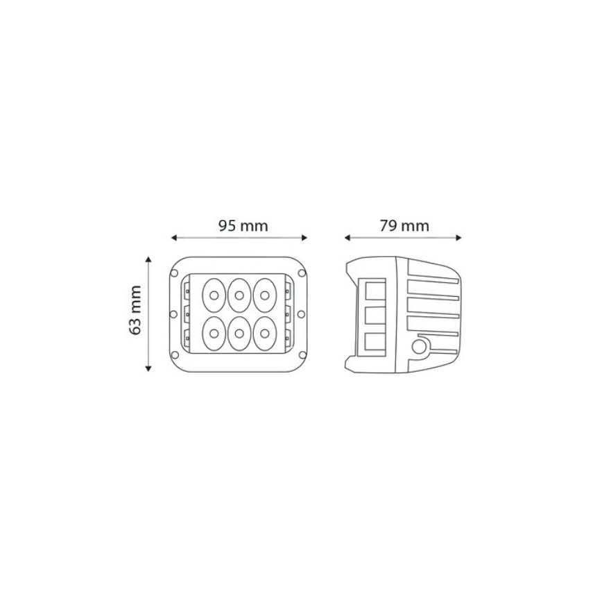 KOMPLEKTS 2x LED Prožektors automašīnai CREE LED/27W/10-30V IP67