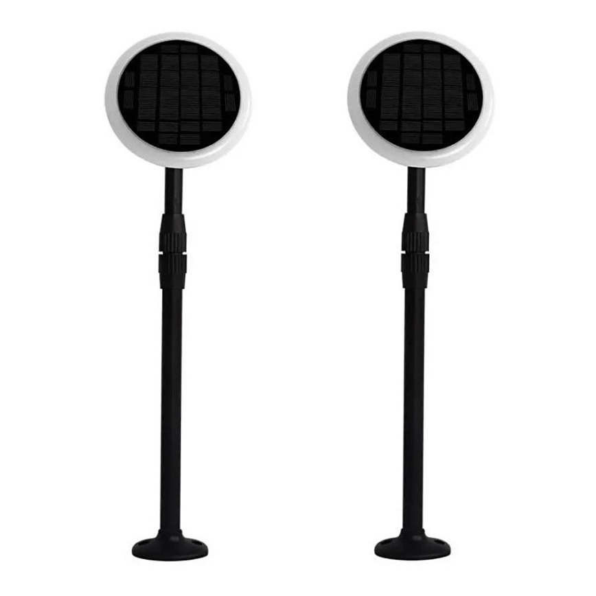 KOMPLEKTS 2x LED Regulējama saules enerģijas lampa GARDEN LED/3W/5V 42-80 cm 3000K IP65 1000 mAh