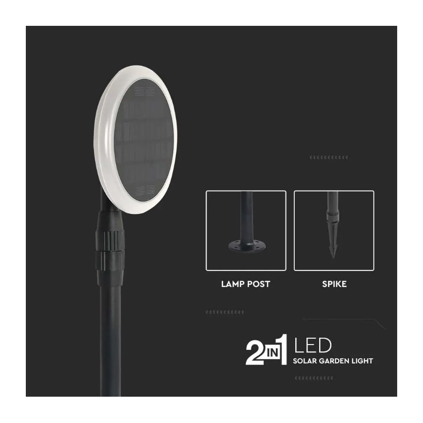 KOMPLEKTS 2x LED Regulējama saules enerģijas lampa GARDEN LED/3W/5V 42-80 cm 4000K IP65
