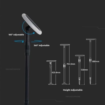 KOMPLEKTS 2x LED Regulējama saules enerģijas lampa GARDEN LED/3W/5V 42-80 cm 4000K IP65