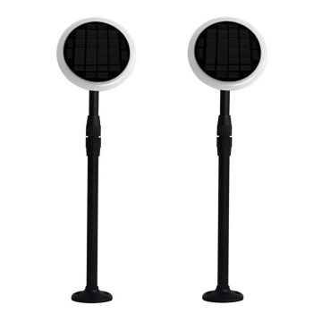 KOMPLEKTS 2x LED Regulējama saules lampa GARDEN LED/3W/5V 42-80 cm 3000K IP65 1000 mAh