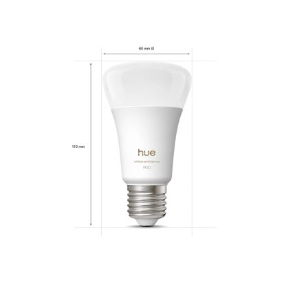 Komplekts 2x LED aptumšojama spuldze Philips Hue WHITE AMBIANCE E27/8,1W/230V 1000-20000K