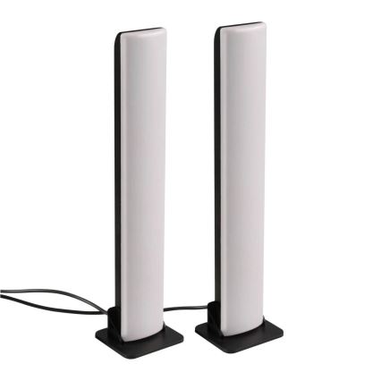 KOMPLEKTS 2x LED RGB Aptumšojama galda lampa GAMER LED/5W/5V + tālvadības pults