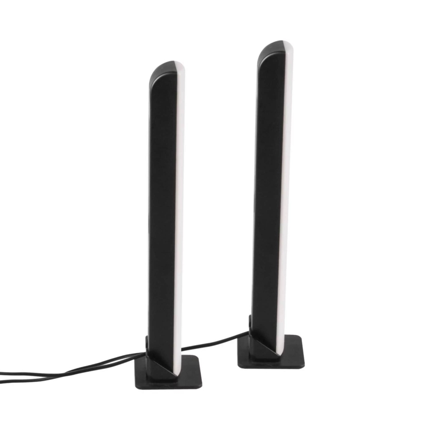 KOMPLEKTS 2x LED RGB Aptumšojama galda lampa GAMER LED/5W/5V + tālvadības pults
