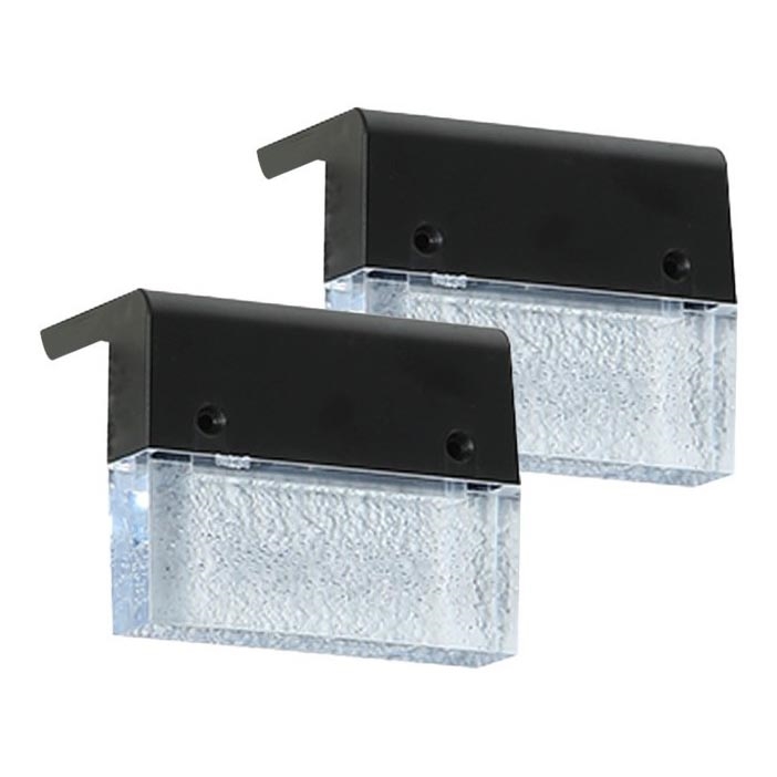 KOMPLEKTS 2x LED RGB Saules enerģijas sienas lampa LED/1W/1,2V 3500K IP65