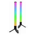 Komplekts 2x LED RGBIC galda lampa ar regulējamu spilgtumu LED/5W/5V melna + tālvadības pults
