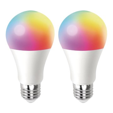 KOMPLEKTS 2x LED RGBW Aptumšojama spuldze MESH Viedā G45 E14/4,5W/230V 2700-6500K + tālvadības pults - Aigostar