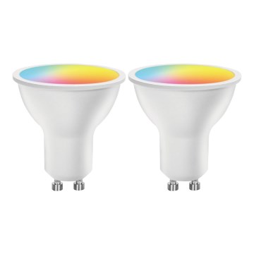KOMPLEKTS 2x LED RGBW Aptumšojama spuldze MESH Viedā GU10/6,5W/230V 2700-6500K - Aigostar