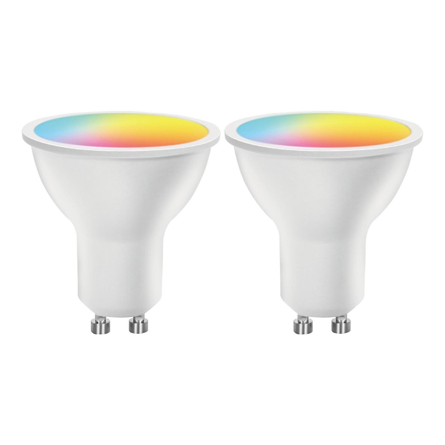 KOMPLEKTS 2x LED RGBW Aptumšojama spuldze MESH Viedā GU10/6,5W/230V 2700-6500K - Aigostar