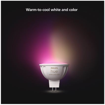 KOMPLEKTS 2x LED RGBW Aptumšojama spuldze Philips Hue White And Color Ambiance GU5,3/MR16/6,3W/12V 2000-6500K