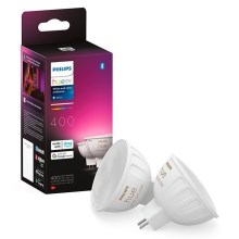 KOMPLEKTS 2x LED RGBW Aptumšojama spuldze Philips Hue White And Color Ambiance GU5,3/MR16/6,3W/12V 2000-6500K