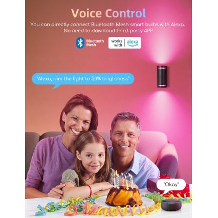 Komplekts 2x LED RGBW dimmējama spuldze MESH GU10/6,5W/230V 2700-6500K Wi-Fi - Aigostar