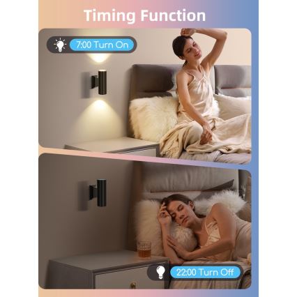 Komplekts 2x LED RGBW dimmējama spuldze MESH GU10/6,5W/230V 2700-6500K Wi-Fi - Aigostar