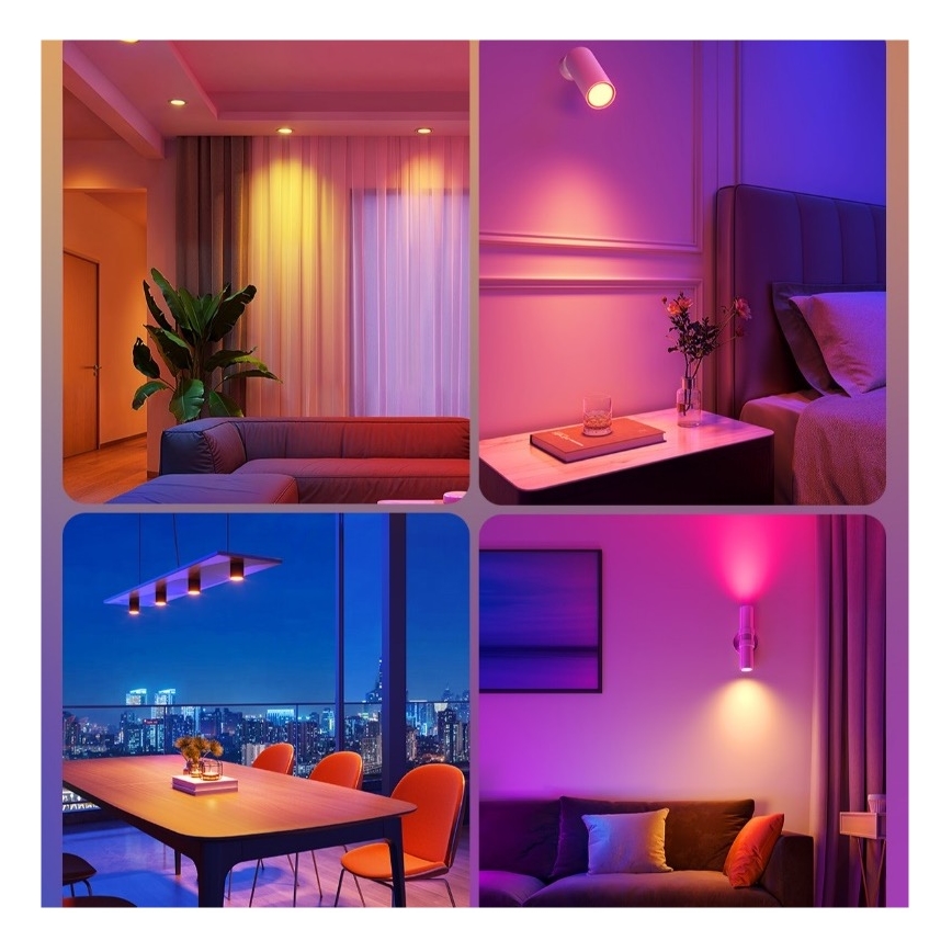 KOMPLEKTS 2x LED RGBWW Aptumšojama spuldze E14/5W/230V 2700-6500K Wi-Fi - Govee