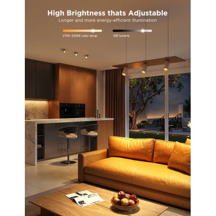 KOMPLEKTS 2x LED RGBWW Aptumšojama spuldze GU10/4,8W/230V 2700-6500K Wi-Fi - Govee