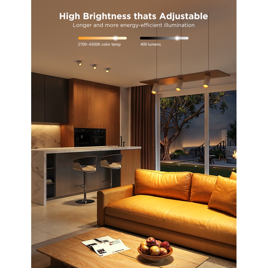 Komplekts 2x LED RGBWW spuldze ar regulējamu spilgtumu MATTER GU10/4,8W/230V 2700-6500K Wi-Fi - Govee