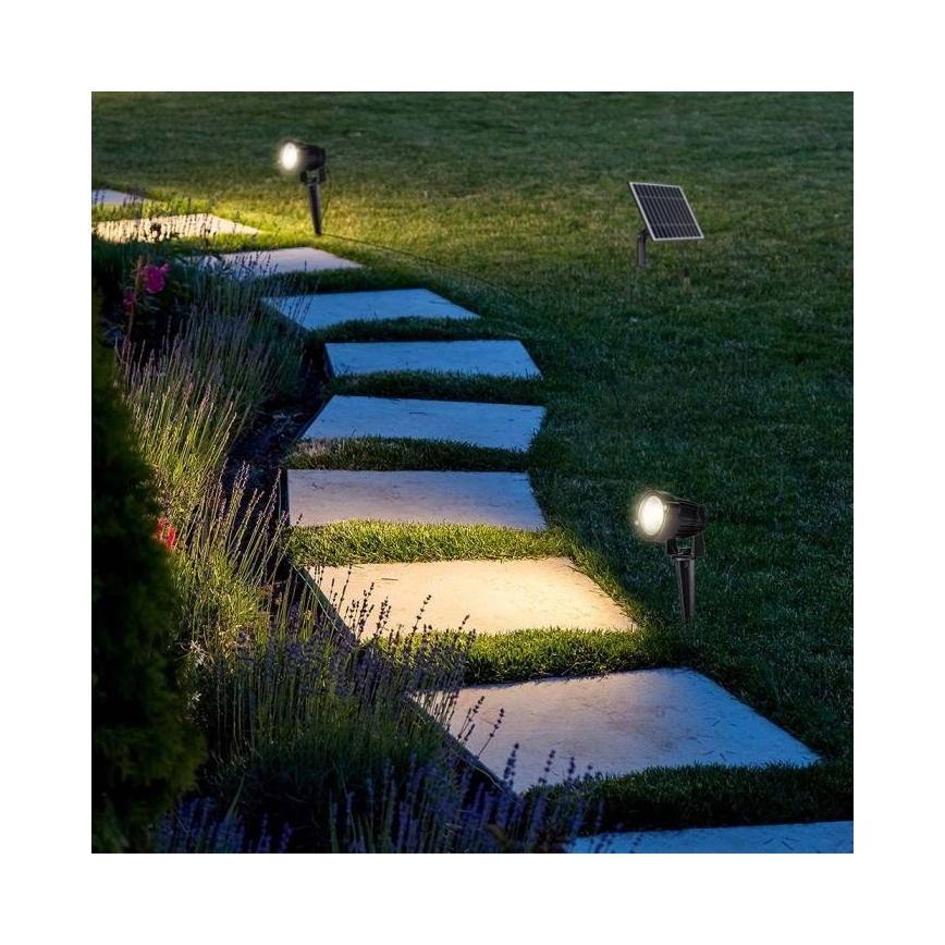 KOMPLEKTS 2x LED Saules enerģijas āra lampa 2xLED/1,2W/3,7V IP65 3000K