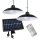 KOMPLEKTS 2x LED Saules enerģijas piekaramā lampa ar krēslas sensoru LED/6W/3,7V 2000 mAh IP44 + tālvadības pults