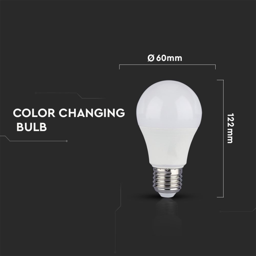 KOMPLEKTS 2x LED Spuldze A60 E27/9W/230V 3000/4000/6400K
