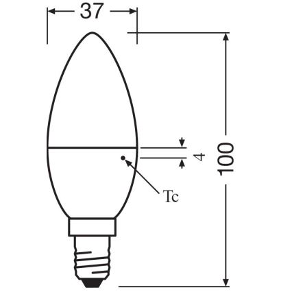KOMPLEKTS 2x LED Spuldze B38 E14/4,9W/230V 3000K - Osram