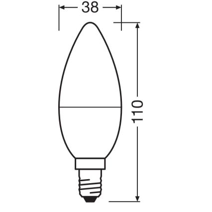KOMPLEKTS 2x LED Spuldze B38 E14/7,5W/230V 3000K - Osram