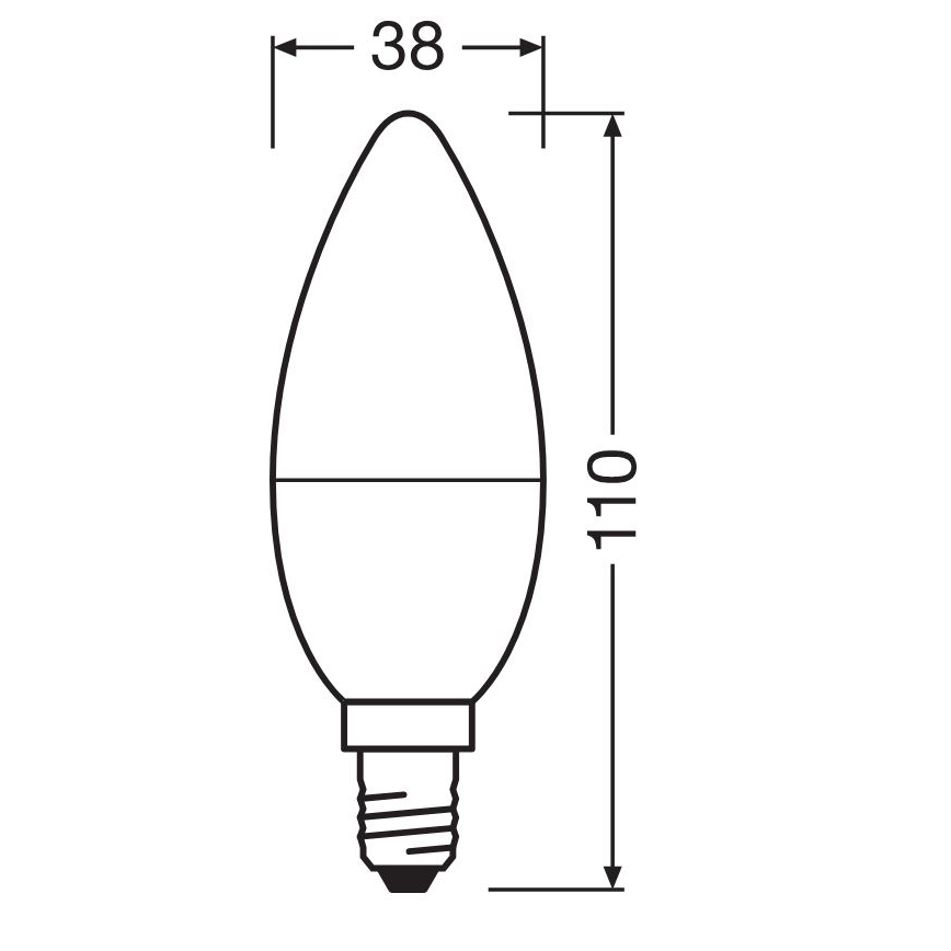 KOMPLEKTS 2x LED Spuldze B38 E14/7,5W/230V 3000K - Osram
