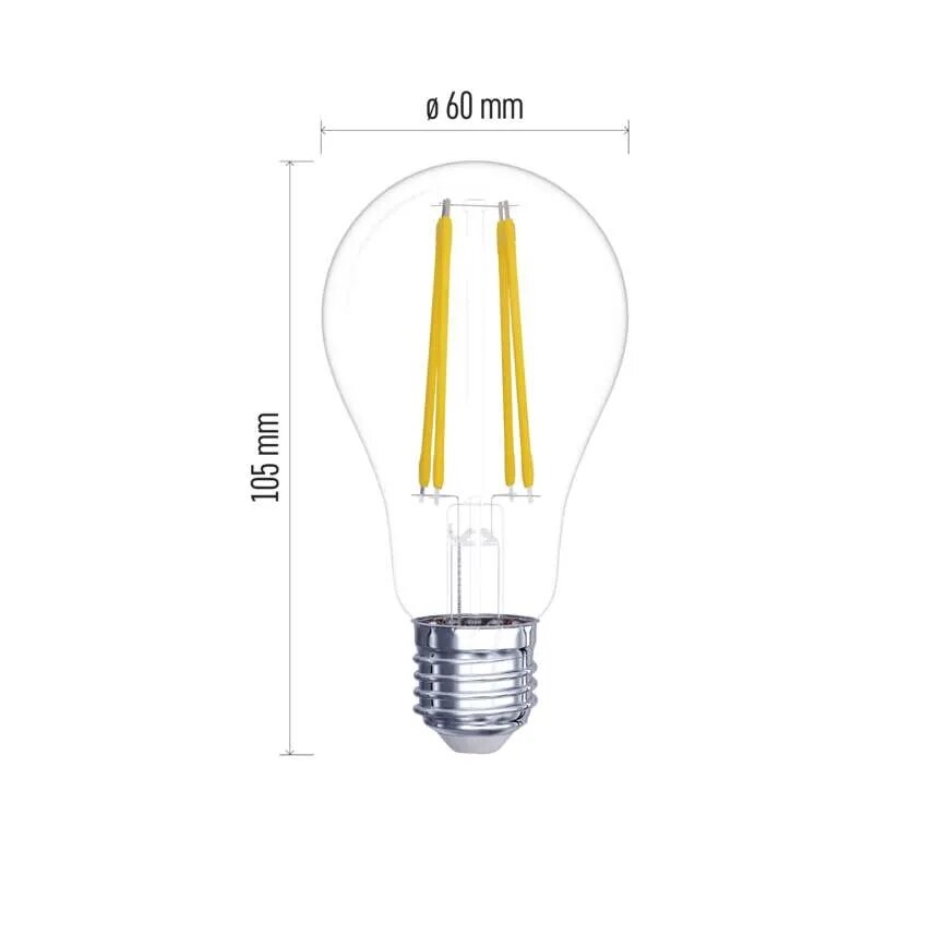 KOMPLEKTS 2x LED Spuldze FILAMENT A60 E27/5,9W/230V 2700K