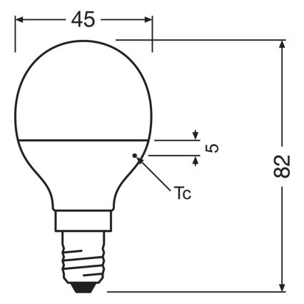 KOMPLEKTS 2x LED Spuldze P45 E14/4,9W/230V 3000K - Osram